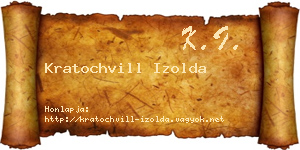 Kratochvill Izolda névjegykártya